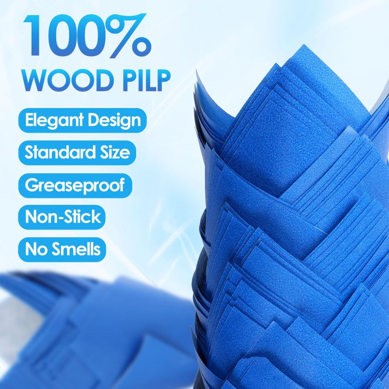 TRUSBER Tulip Cupcake Liners,150pieces Blue Muffin Baking Cups Holders Paper Cupcake Wrappers for Wedding, Birthday, Christmas, Baby Shower Parties - Image 3